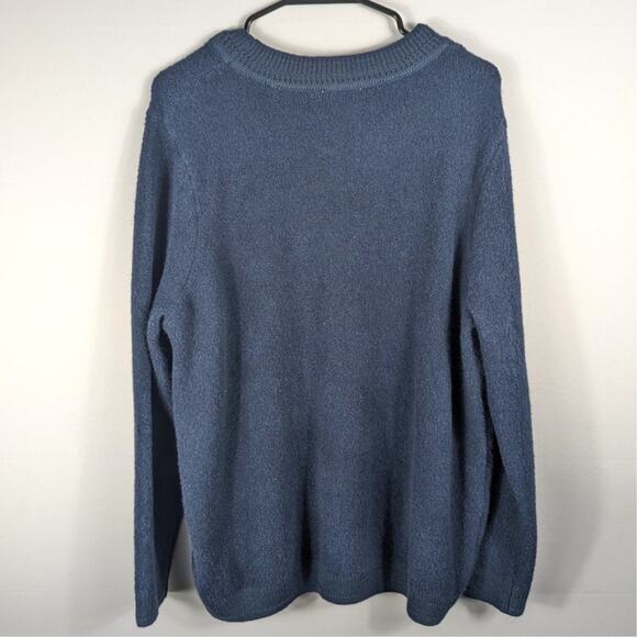 Tchibo Essentials Women’s L Blue Knit Sweater Long Sleeve Wool Blend Pullover - Picture 5 of 5